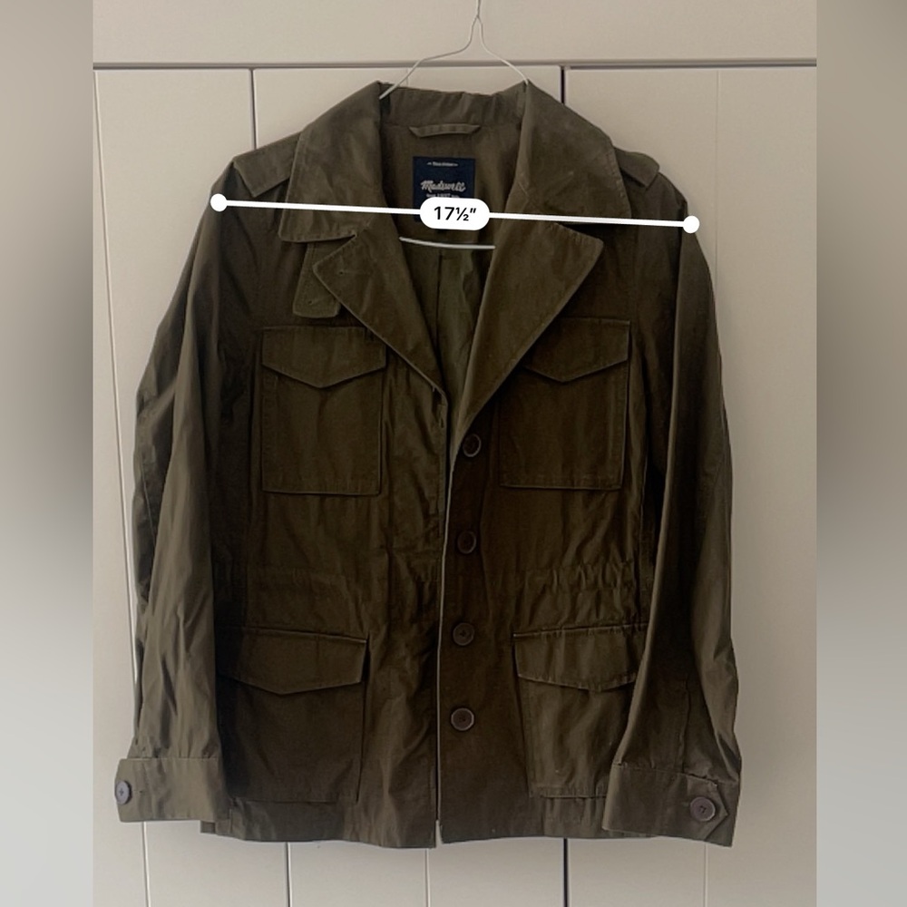Madewell Olive Green Utility Jacket with Flap Pockets